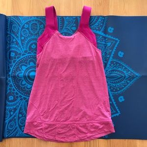 Lululemon Pink tank with built in bra